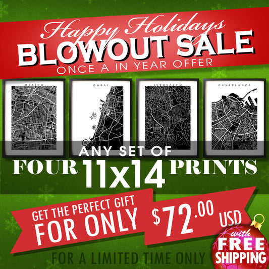 Christmas Sale - Four 11x14 Prints
