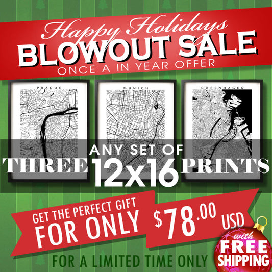 Christmas Sale - Three 12x16 Prints