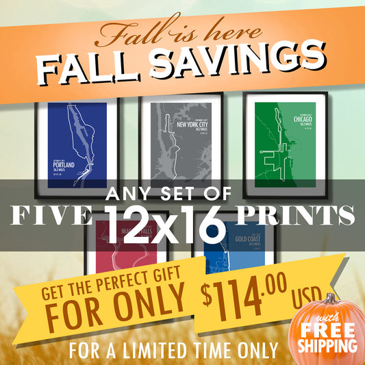 Fall Sale - Five 12x16 Prints