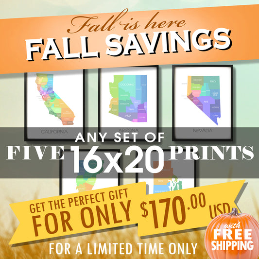 Fall Sale - Five 16x20 Prints