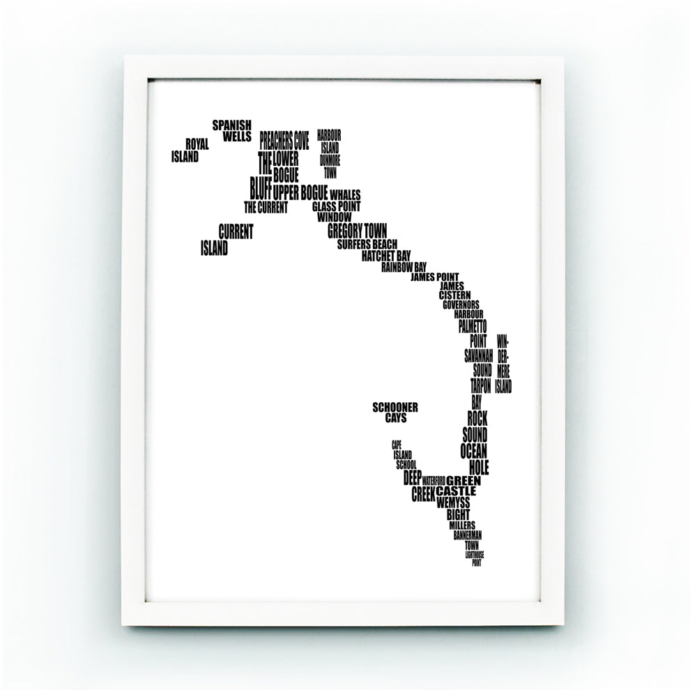Tipografía de la isla de Eleuthera
