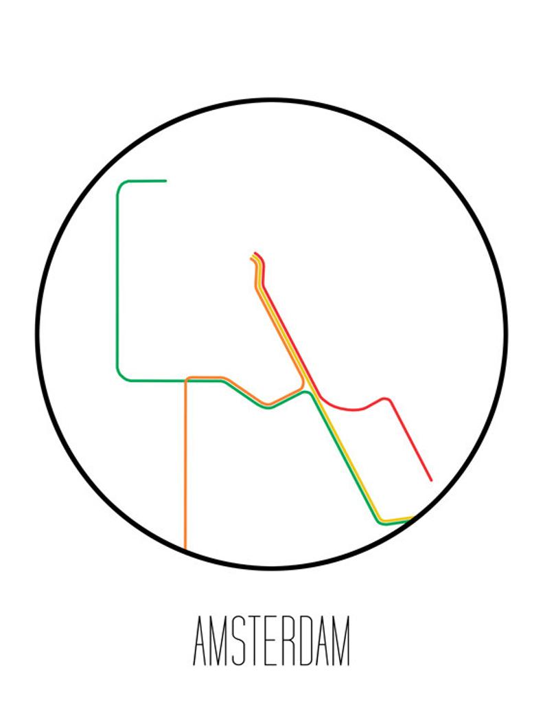 Metro minimalista de Ámsterdam