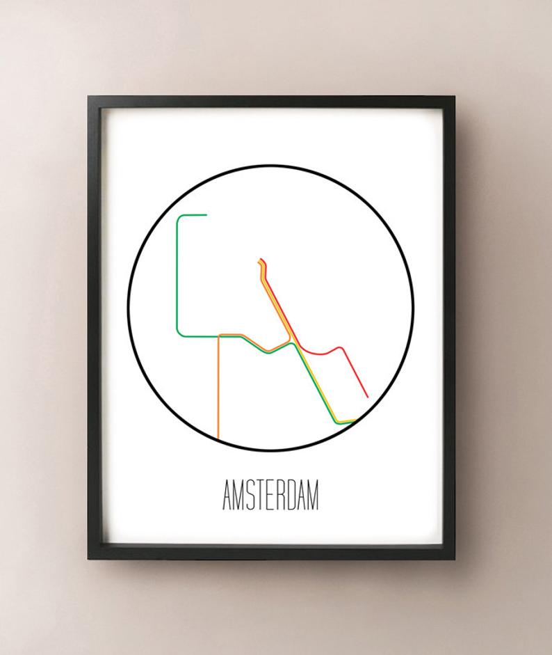Metro minimalista de Ámsterdam