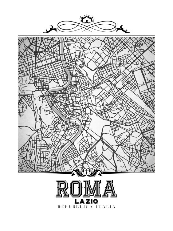 Roma vintage en blanco y negro