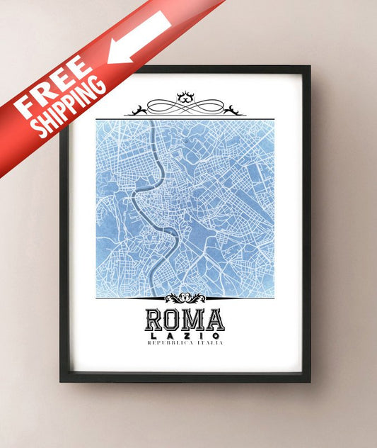 Plano vintage de Roma