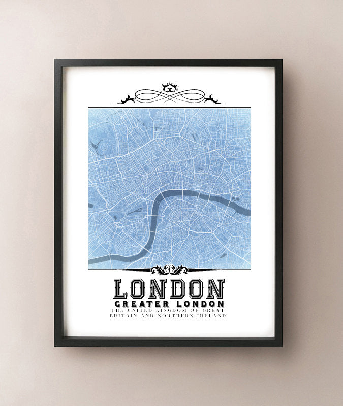 Plano vintage de Londres