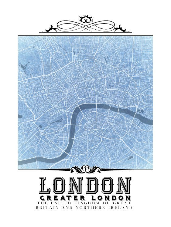 Plano vintage de Londres