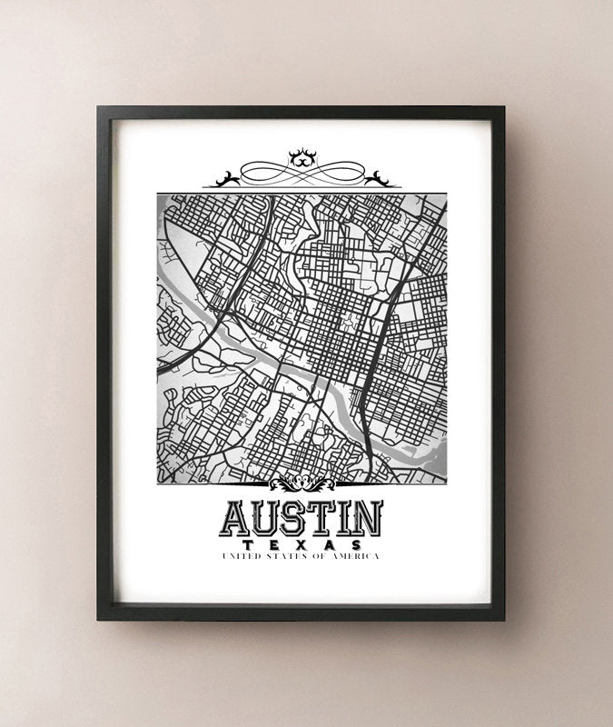 Austin vintage en blanco y negro