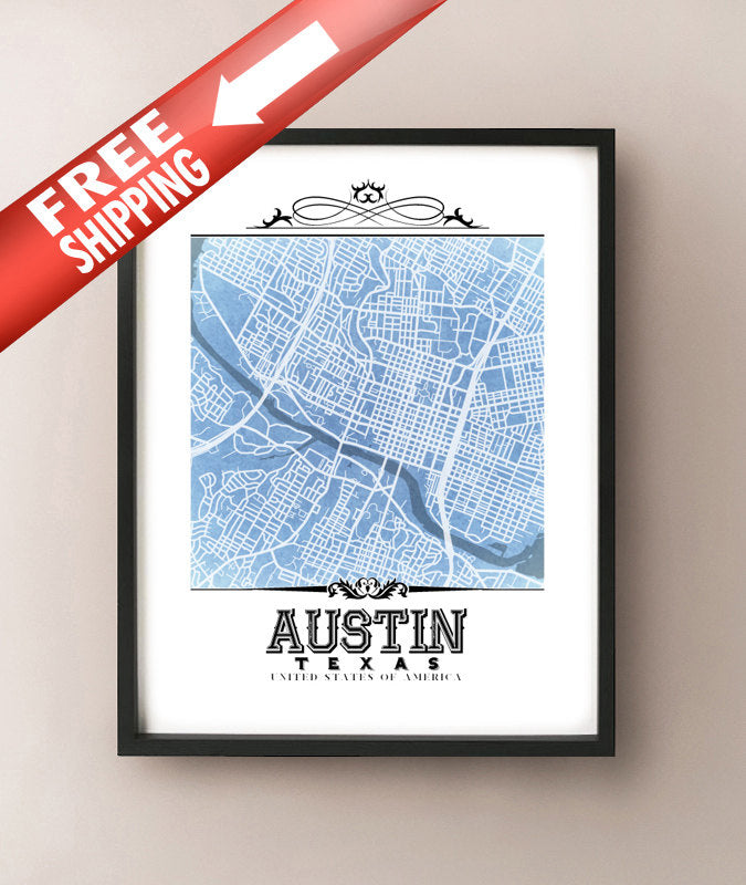 Austin Vintage Blueprint