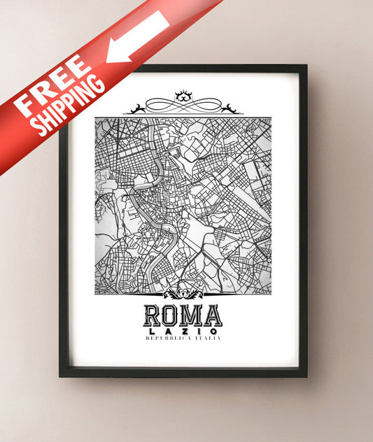 Roma vintage en blanco y negro
