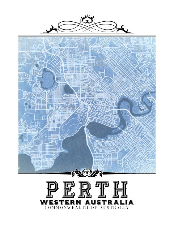 Perth Vintage Blueprint