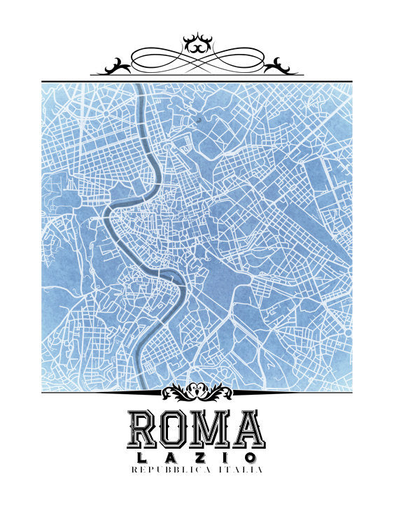 Roma Vintage Blueprint