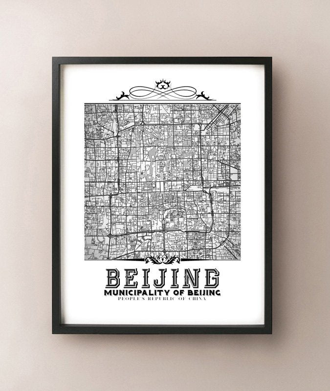 Pekín vintage en blanco y negro