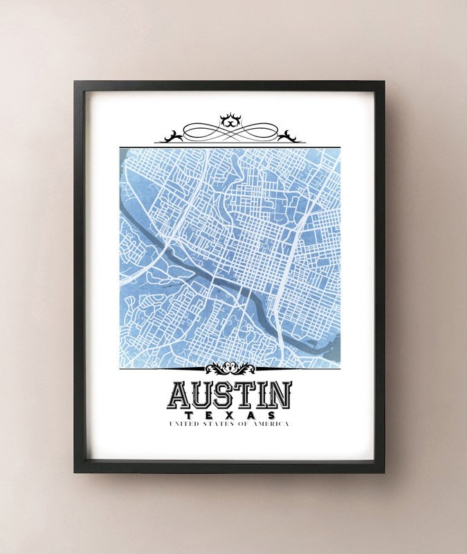 Austin Vintage Blueprint