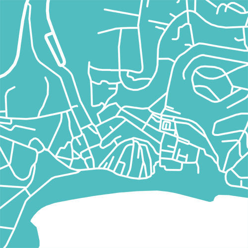 Detail from map of Albufeira, Portugal by CartoCreative