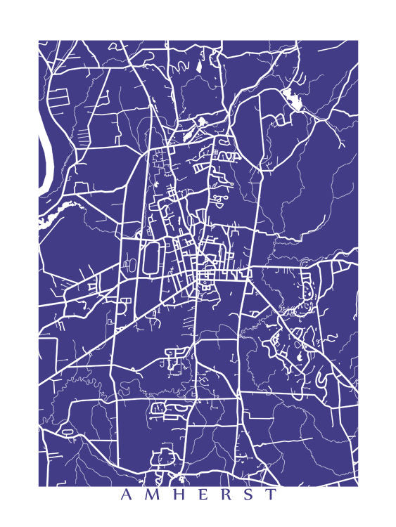 Map of Amherst, Massachusetts by CartoCreative