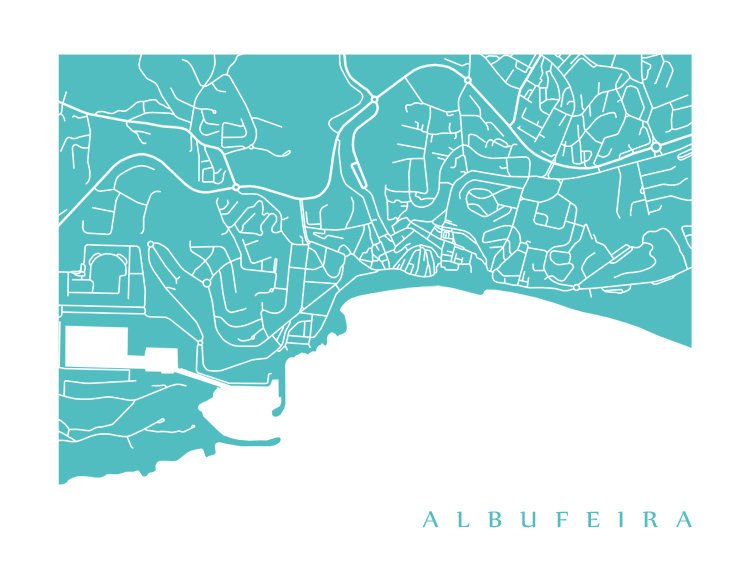 Map of Albufeira, Portugal by CartoCreative