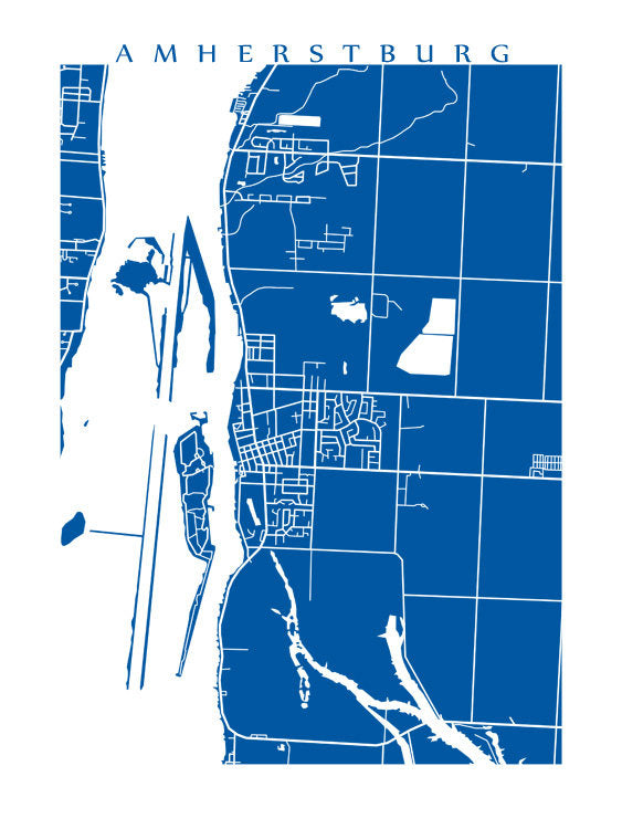 Map of Amherstburg, Ontario by CartoCreative