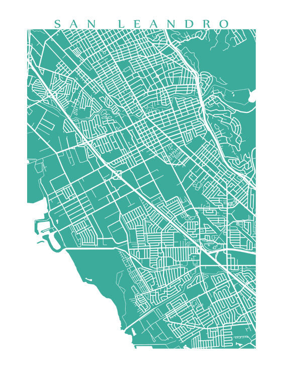 San Leandro, California, blanco y negro