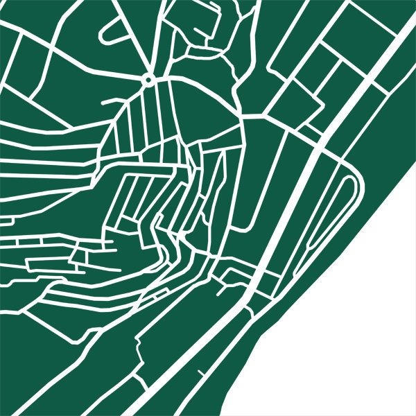 Detail from map of Altea, Spain by CartoCreative