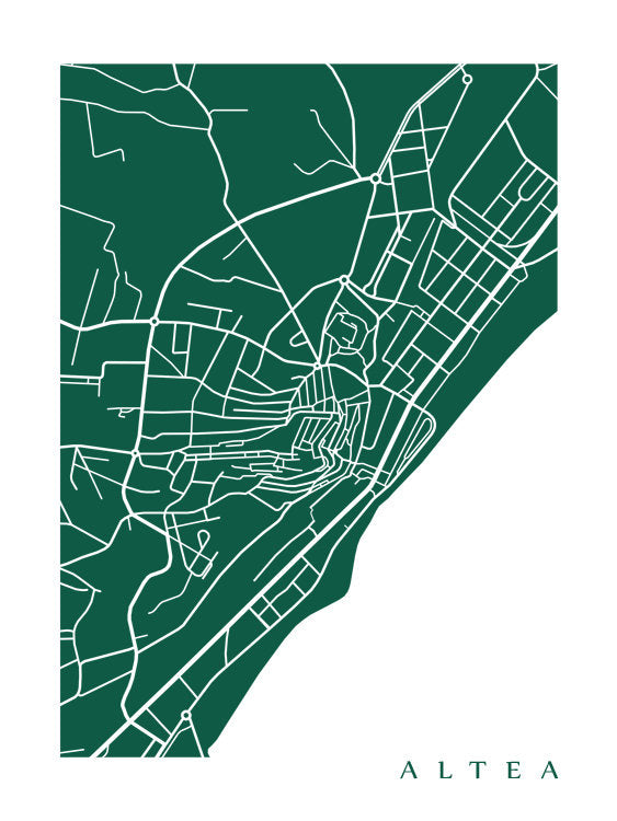 Map of Altea, Spain by CartoCreative