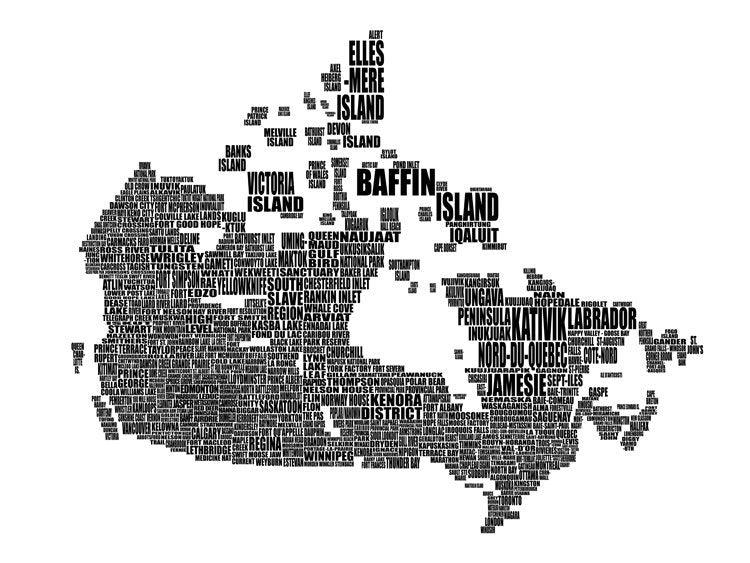 Kanada Typografie