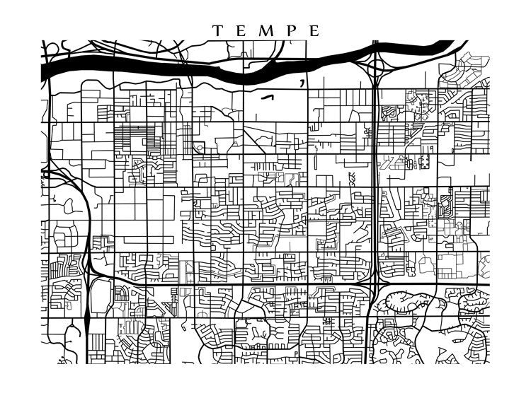 Tempe, Arizona, en blanco y negro