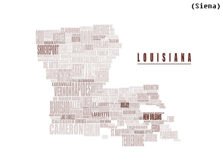 Louisiana Typography