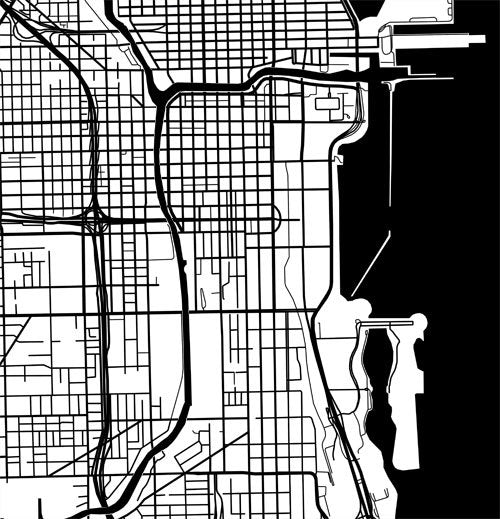 Chicago, IL en blanco y negro
