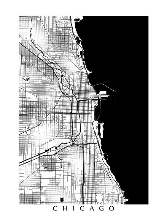 Chicago, IL en blanco y negro