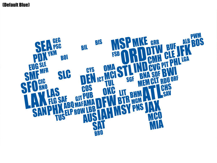 United States Airport Typography