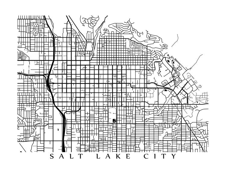 Salt Lake City en blanco y negro