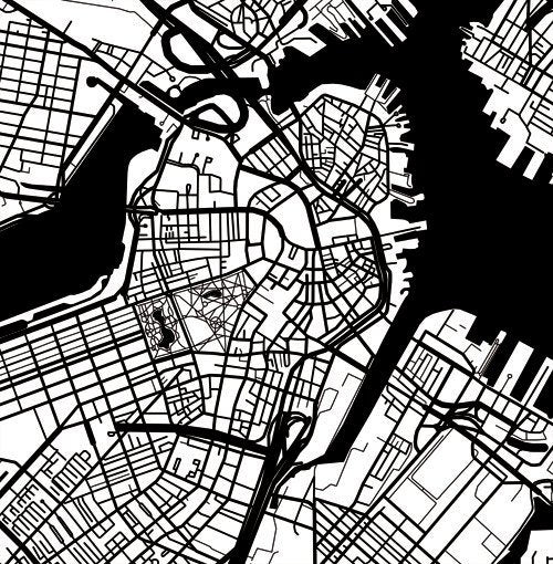 Boston, Massachusetts en blanco y negro