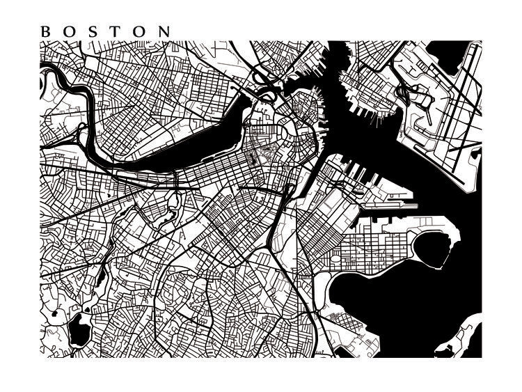 Boston, Massachusetts en blanco y negro