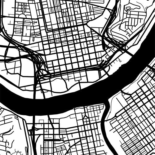 Cincinnati, Ohio, blanco y negro