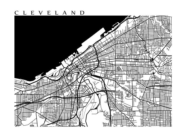 Cleveland, Ohio, blanco y negro