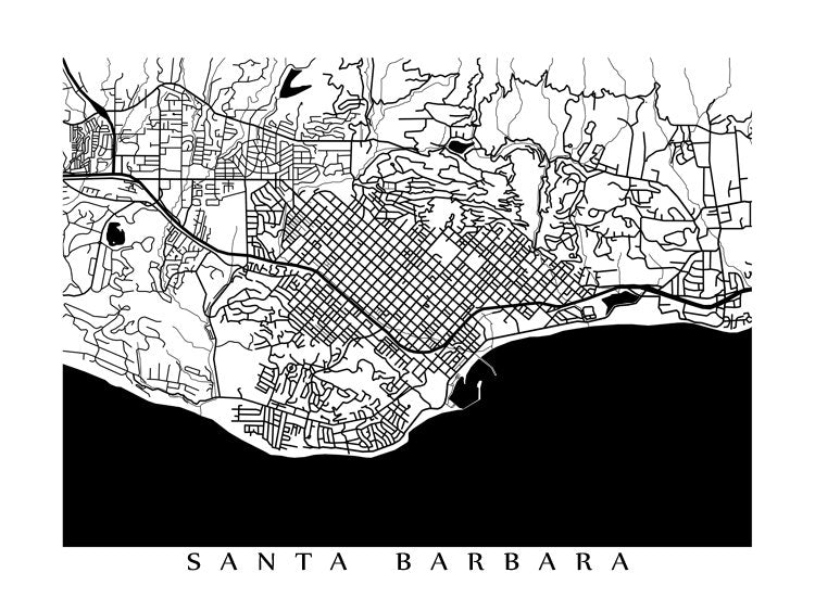 Santa Bárbara, California, en blanco y negro