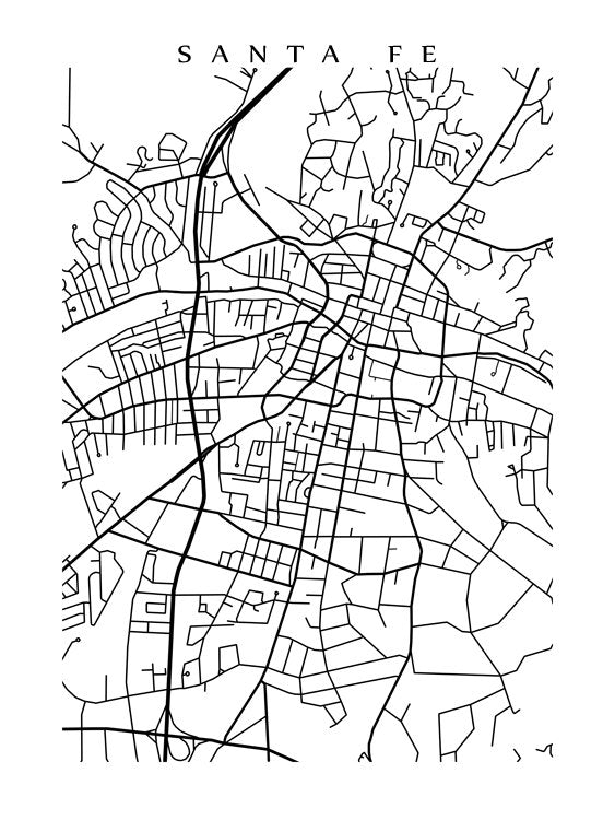 Santa Fe, Nuevo México en blanco y negro
