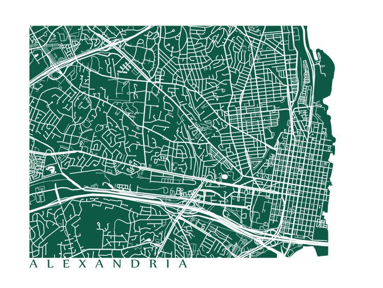 Map of Alexandria, Virginia by CartoCreative