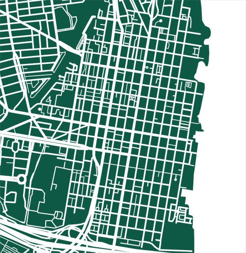 Detail from map of Alexandria, Virginia by CartoCreative