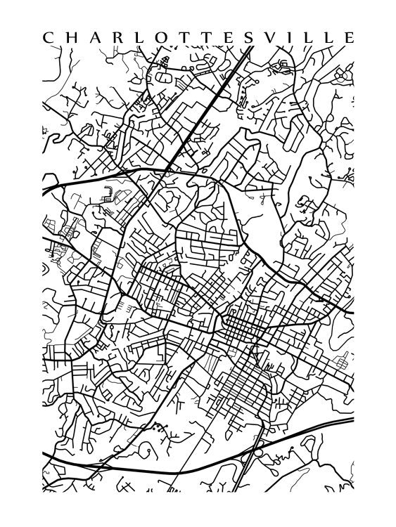 Charlottesville, Virginia, blanco y negro