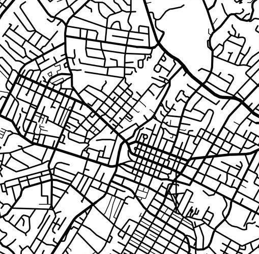 Charlottesville, Virginia, blanco y negro
