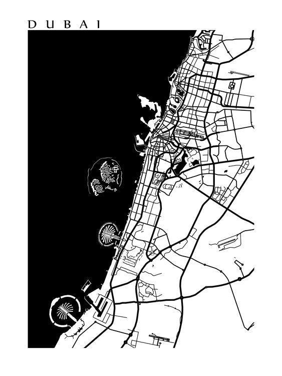 Dubái en blanco y negro