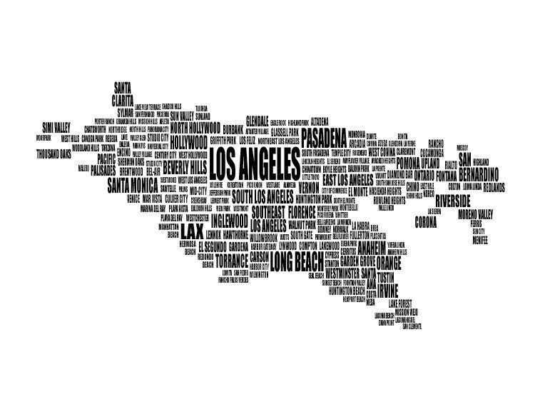 Los Angeles in Typography