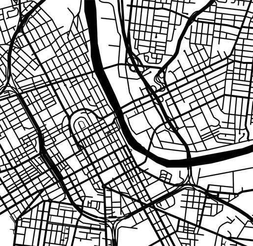 Nashville, Tennessee, en blanco y negro