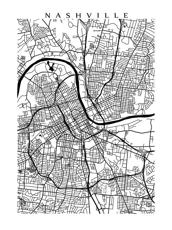 Nashville, Tennessee, en blanco y negro