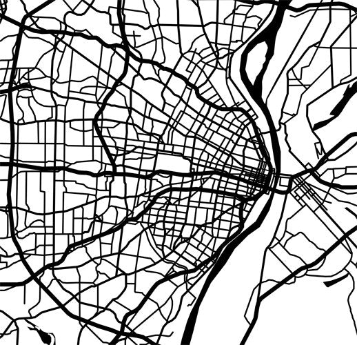 San Luis, Missouri en blanco y negro