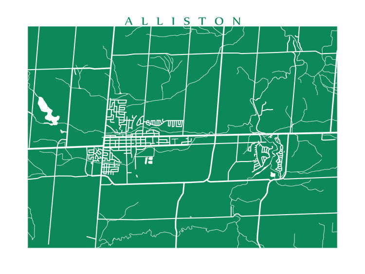 Map of Alliston, Ontario by CartoCreative