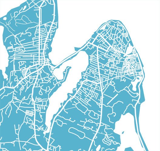 Mapa de Martha's Vineyard, MA