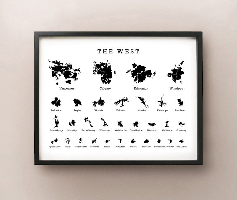 Silueta del oeste de Canadá